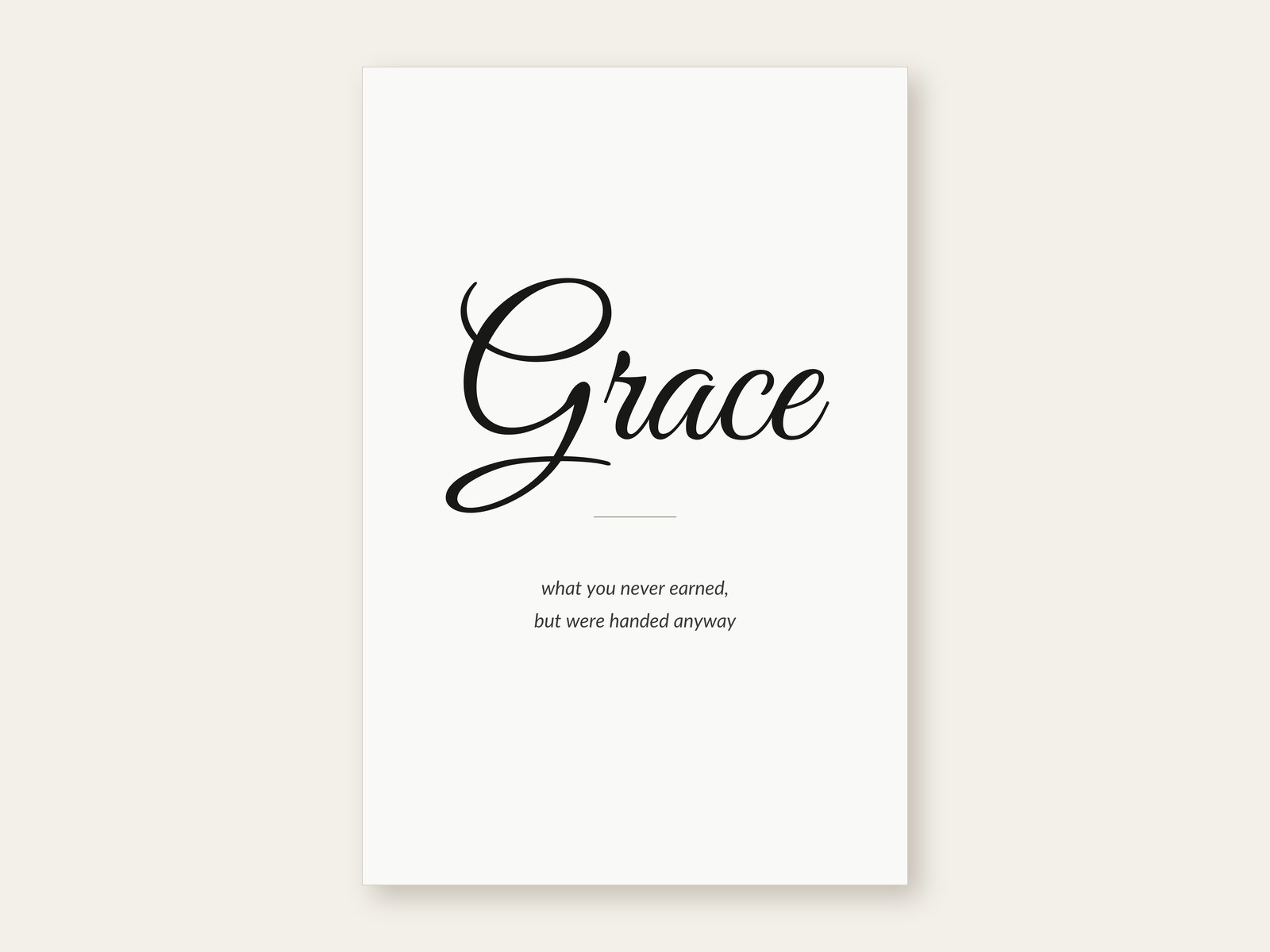 Grace — printable wall art shown as the full artwork