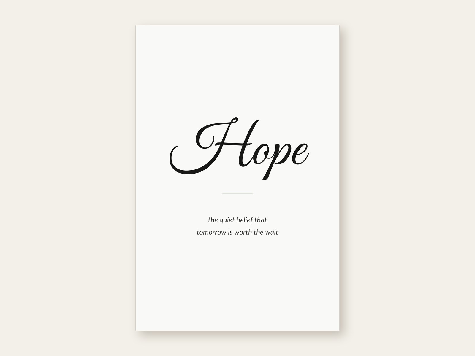 Hope — printable wall art shown as the full artwork