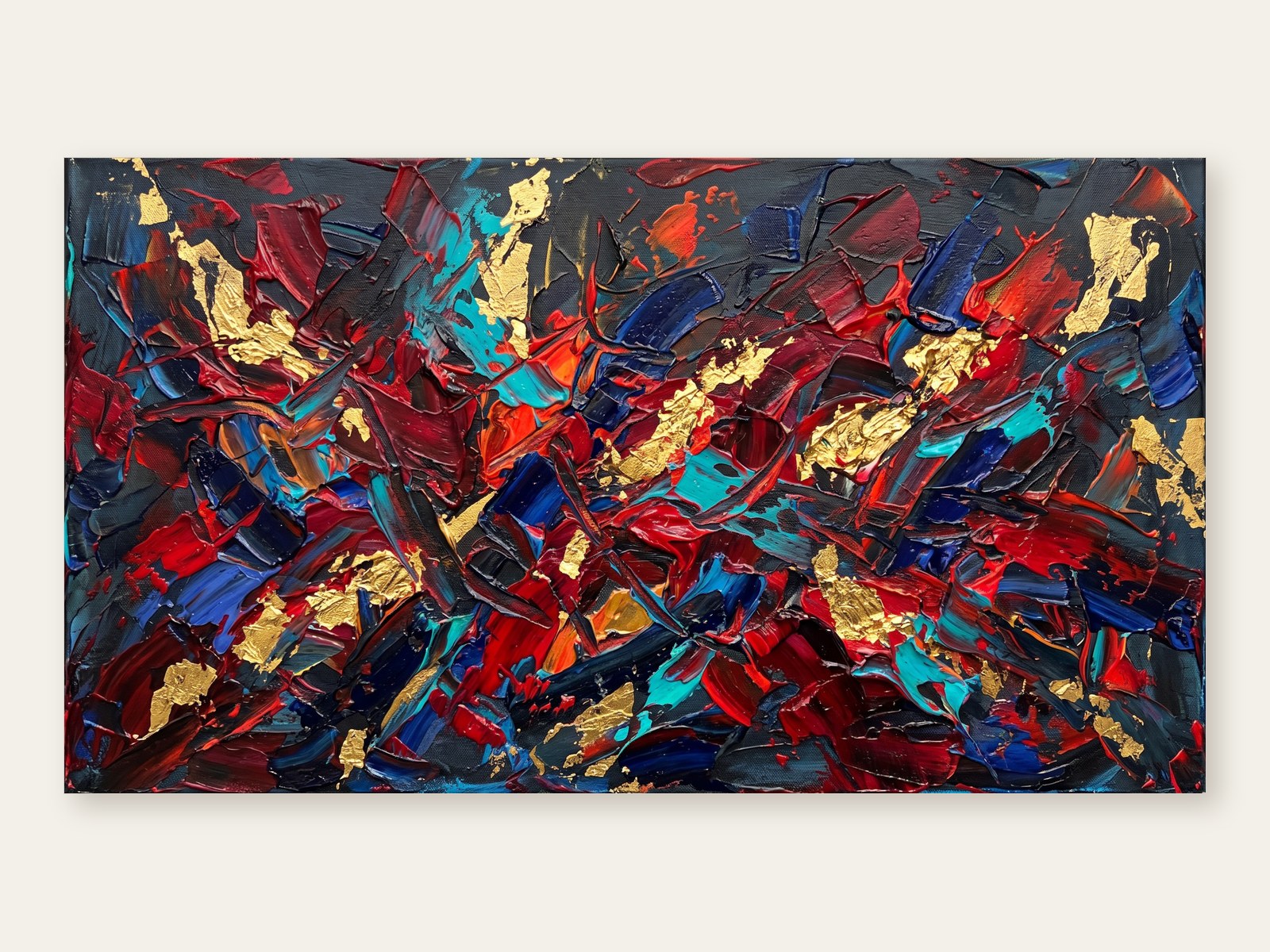 Chaotic Impasto — printable wall art shown as the full artwork