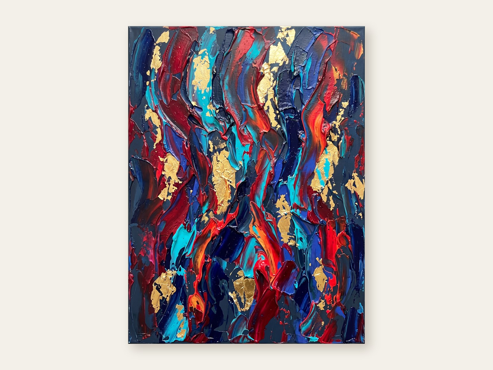 Vertical Impasto — printable wall art shown as the full artwork