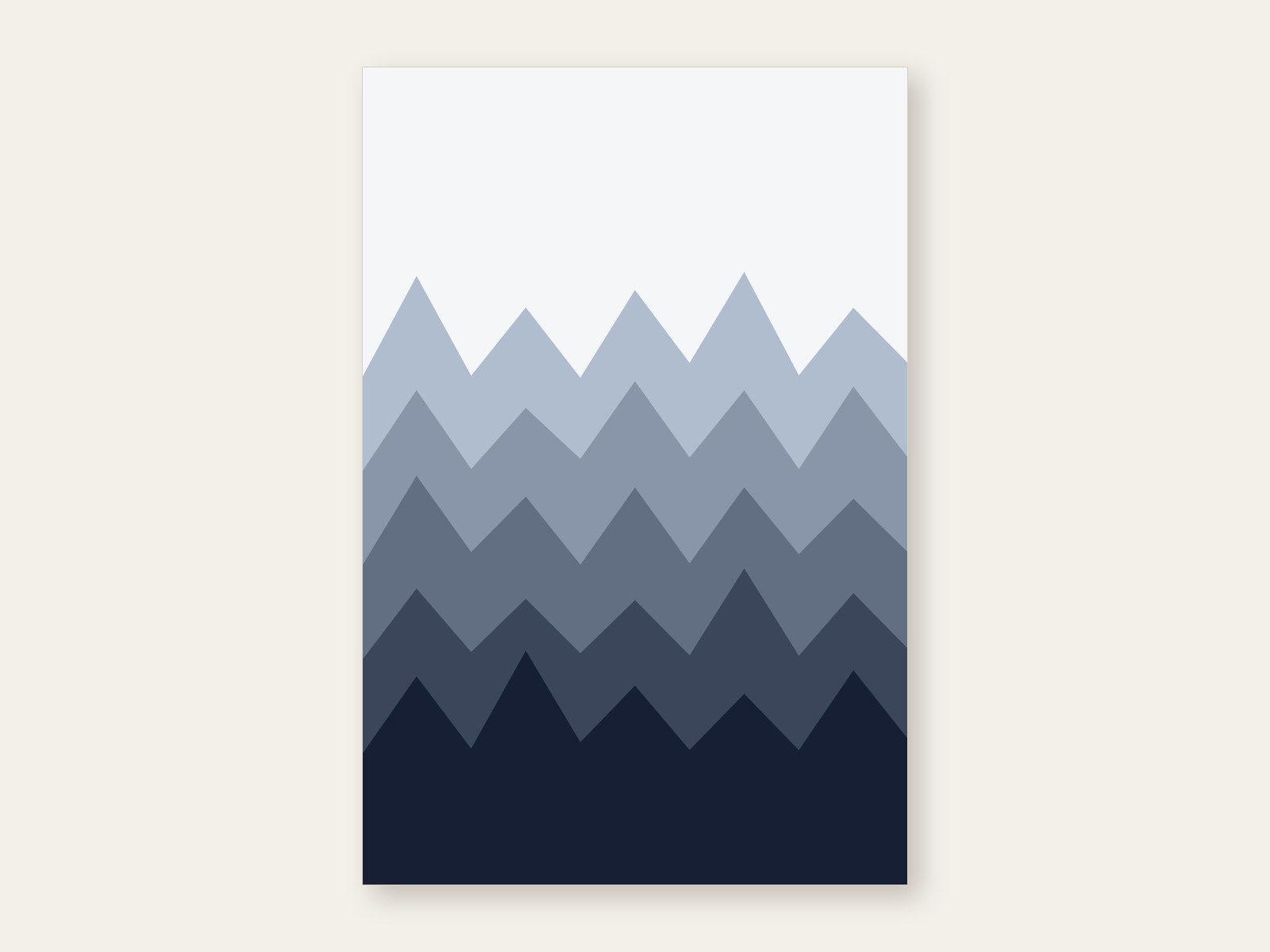 Misty Peaks — printable wall art shown as the full artwork